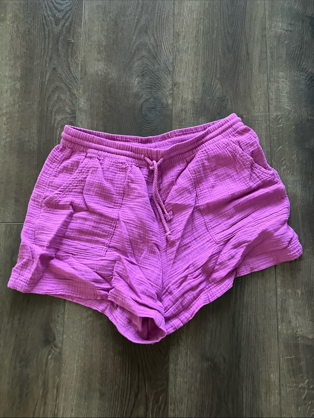 Crinkle gauze shorts
